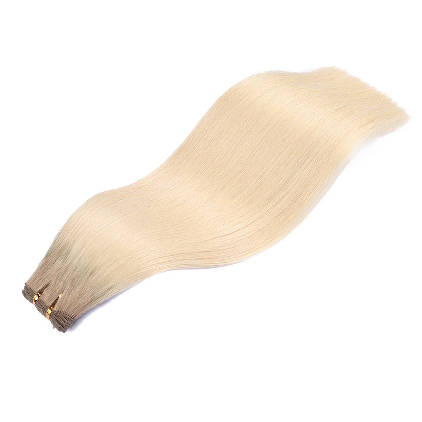 #LAGUNA BLONDE West European Hand Tied Extensions With Cut Points