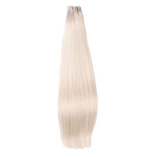 #ASH BLONDE West European Hand Tied Extensions With Cut Points